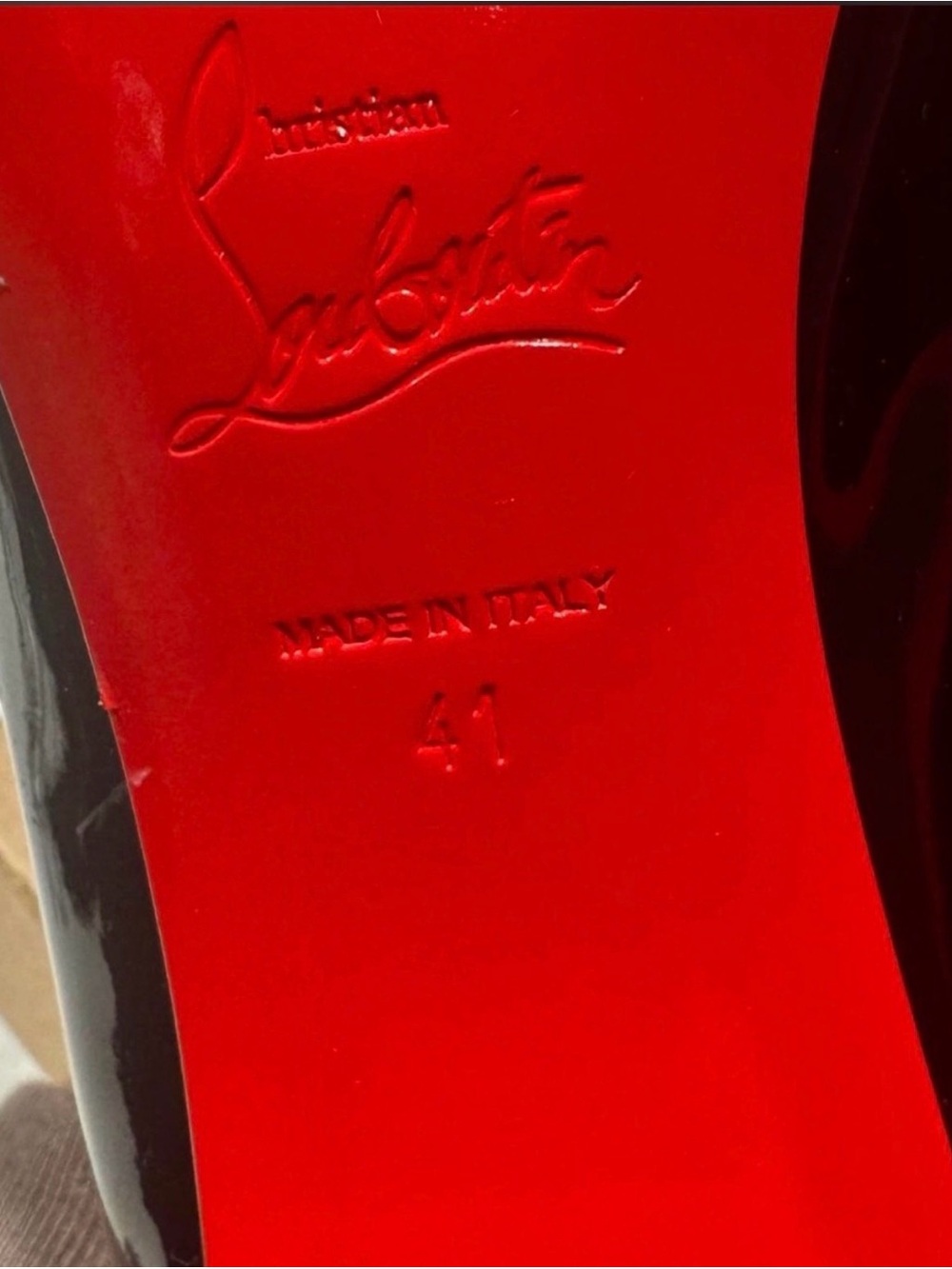 Christian Louboutin Miss Jane 55MM Patent Leather Pumps Block Heels - Picture 6 of 9